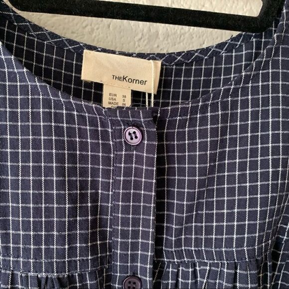 NWT Anthropologie The Korner Check Prairie Dress - Picture 4 of 5